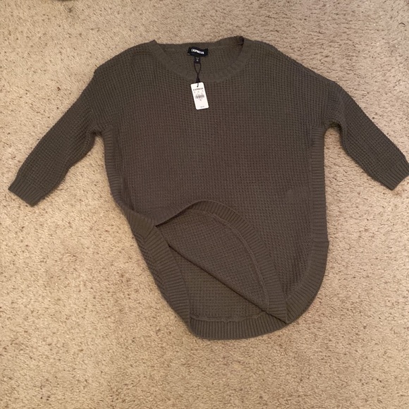 Express Green tunic sweater - Picture 3 of 3